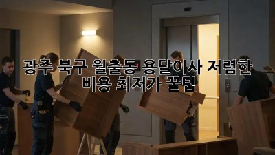 광주 북구 월출동 용달이사 저렴한 비용 최저가 꿀팁! 🤩